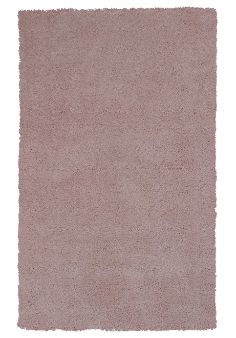 8' X 10' Pink Shag Hand Woven Area Rug