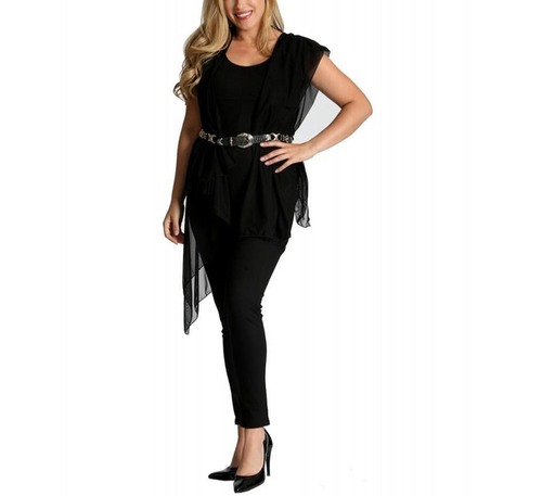 InstantFigure InstaWrap Shahl Sheer Mesh Versatile Short Coverup