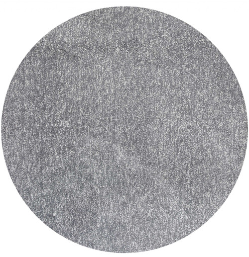 Homeroots Home Decor 8' Grey Heather Round Indoor Shag Rug, Grey Heather, Round