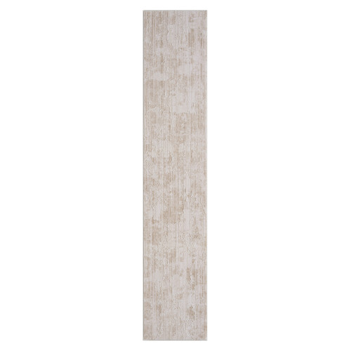 2' X 10' Beige Abstract Runner Rug