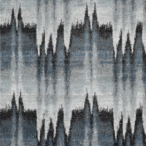 Homeroots Home Decor Landscapes 5908 Blue Ivory Pulse Rug, Blue Ivory, 94 X 130 Inches