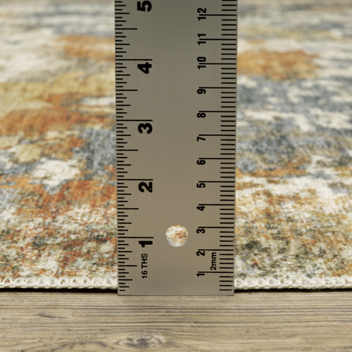8' X 10' Teal Blue Abstract Non Skid Area Rug