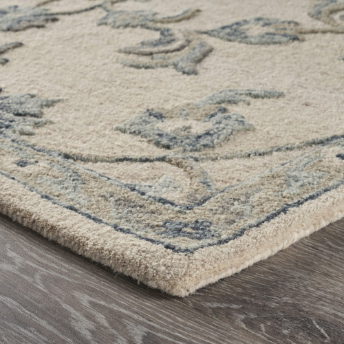 7' X 9' Light Blue Wool Hand Tufted Area Rug