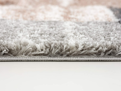 7' X 9' Beige Modern Blocks Area Rug