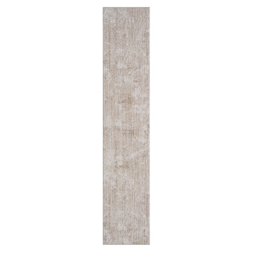 2' X 10' Beige Abstract Runner Rug