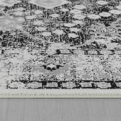 7' X 10' Black Oriental Area Rug
