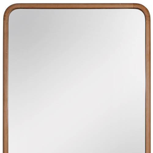 36" Brown Wood Framed Accent Mirror