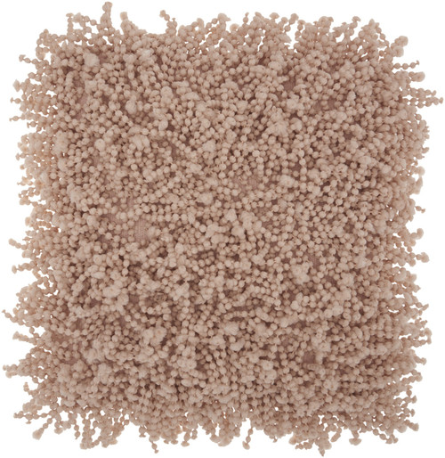 20" Pale PInk Shaggy Beads Square Throw Pillow