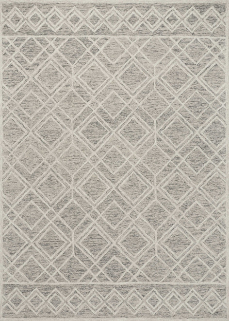 Homeroots Home Decor 5' x 7' Sand Geometric Diamond Wool Indoor Area Rug, Sand, 5' x 7'