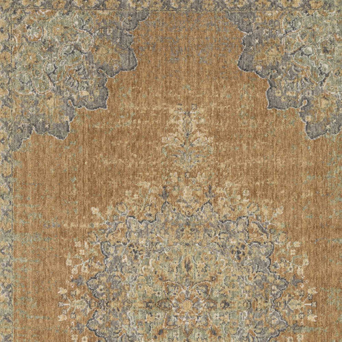 Homeroots Home Decor 3'x5' Coffee Brown Machine Woven Floral Medallion Indoor Area Rug, Coffee Brown