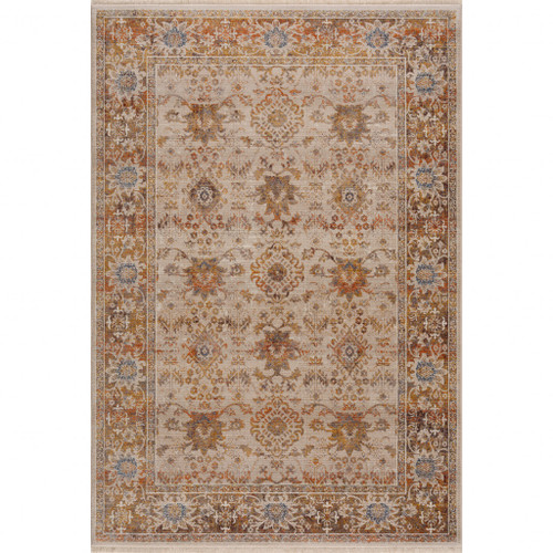 4' X 6' Ivory Oriental Area Rug