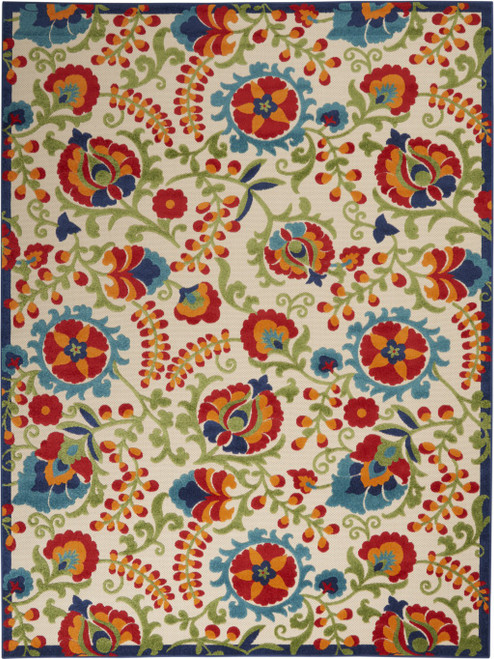 Homeroots Home Decor 8’ x 11’ Mediterra Indoor Outdoor Area Rug