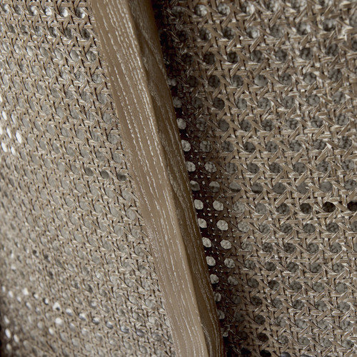 29" Cream And Brown Boucle Arm Chair And Toss Pillow