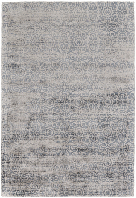 Homeroots Home Decor 5' x 8' Abstract Hand Woven Area Rug, Blue Gray and Taupe