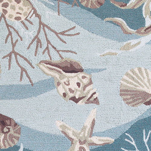 Homeroots Home Decor Seafoam Polyester Rug, 90 X 90 Inch Round