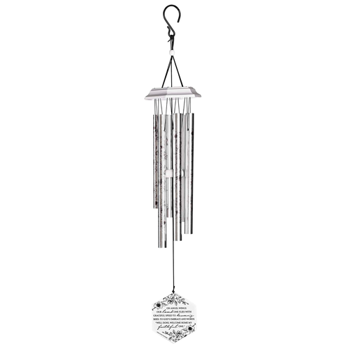 Windchime Iron Sail Angels Wings White