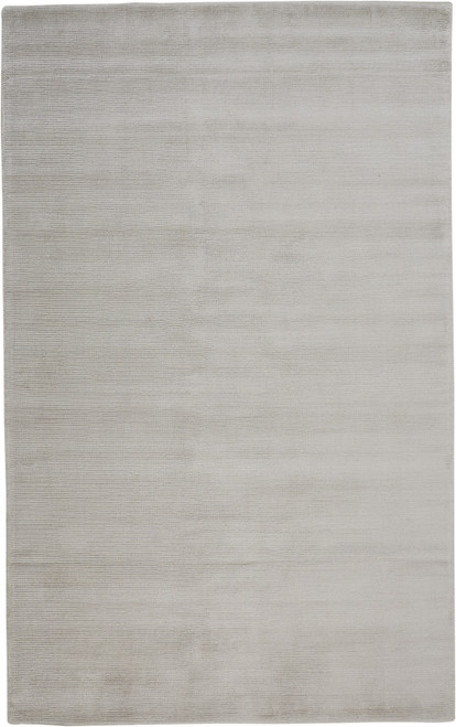 Homeroots Home Decor Hand Woven Area Rug, Gray and Silver, 5' x 8'