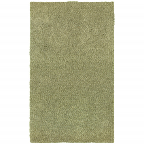 Homeroots Home Decor 6' X 9' Olive Green Shag Tufted Handmade Stain Resistant Area Rug, Olive Green, Handmade