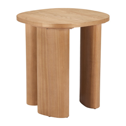 24" Natural Wood Oval End Table