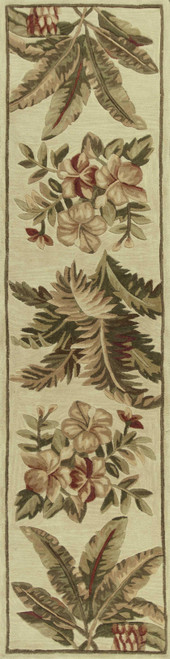 Homeroots Home Decor 10' Ivory Hand Tufted Tropical Indoor Runner Rug, Ivory, Hand-Tufted