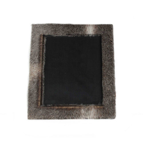 8" x 10" Gray Cowhide Tabletop Picture Frame with Mat