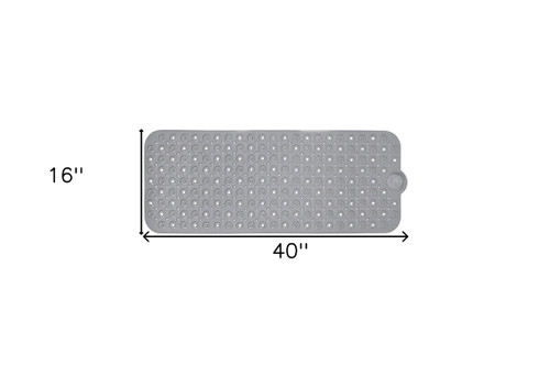 35" Gray Spa Pebbles Non Slip Bathtub Mat