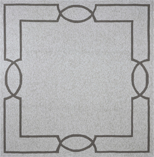Homeroots Home Decor Oatmeal Area Rug, UV Treated Polypropylene, 7' Square