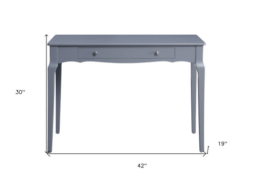 42" Gray Writing Desk