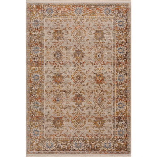 5' X 8' Ivory Oriental Area Rug