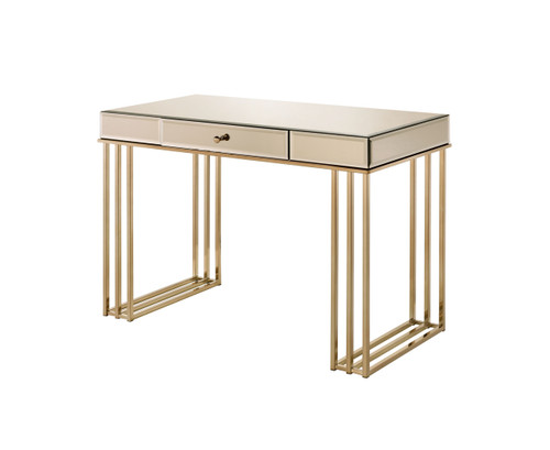 42" Champagne Mirrored Writing Desk