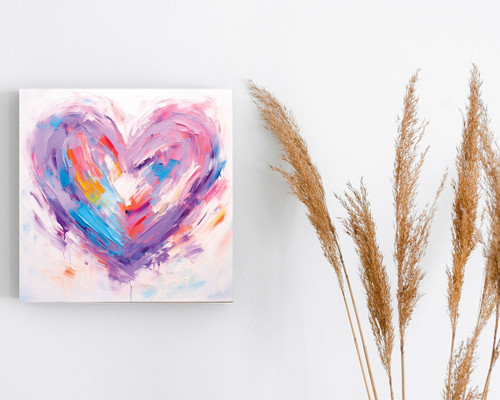 Purple Heart Canvas Unframed Wall Art