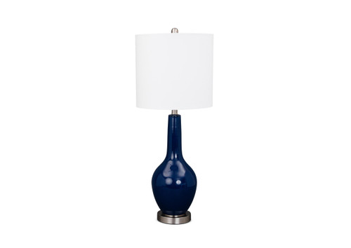 Set of 2 Cobalt Blue Modern Glass Table Lamps - 808230073630