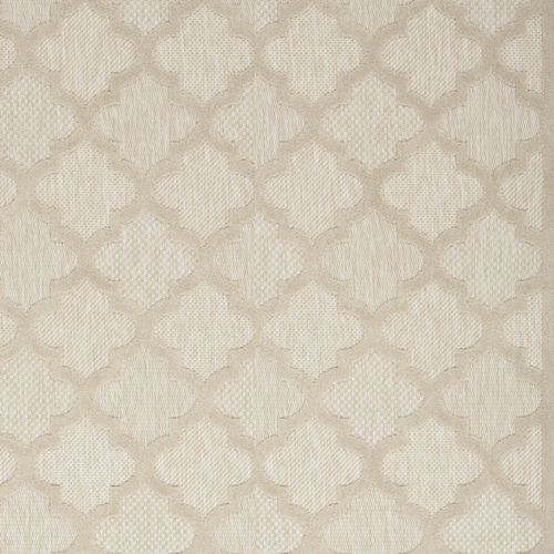 9' X 12' Cream And Beige Trellis Indoor Outdoor Area Rug