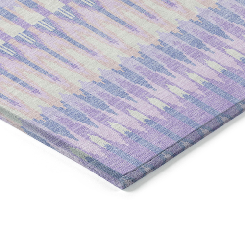 3' X 5' Lavender Pink And Lime Green Southwestern Washable Indoor Outdoor Area Rug