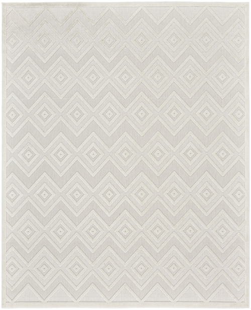 8' X 10' Cream Indoor Outdoor Area Rug