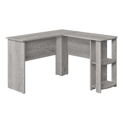 47" Gray Wood Corner Computer Desk
