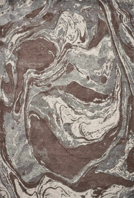 3' X 5' Brown And Ivory Abstract Area Rug