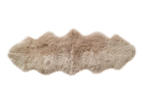 Homeroots Home Decor 2' x 6' New Zealand Lambs Wool Handmade Area Rug, Platinum