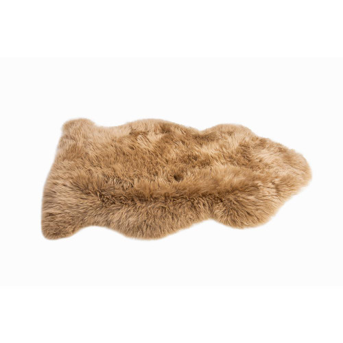 Homeroots Home Decor Mushroom New Zealand Natural Shearling Sheepskin Rug