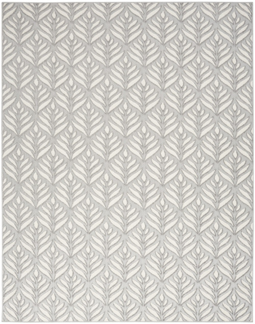 5' X 8' Grey Floral Stain Resistant Non Skid Area Rug