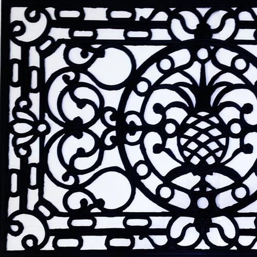 18" X 30" Black Rubber Pineapple Outdoor Door Mat