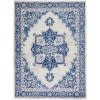 6' X 9' Ivory And Blue Floral Area Rug