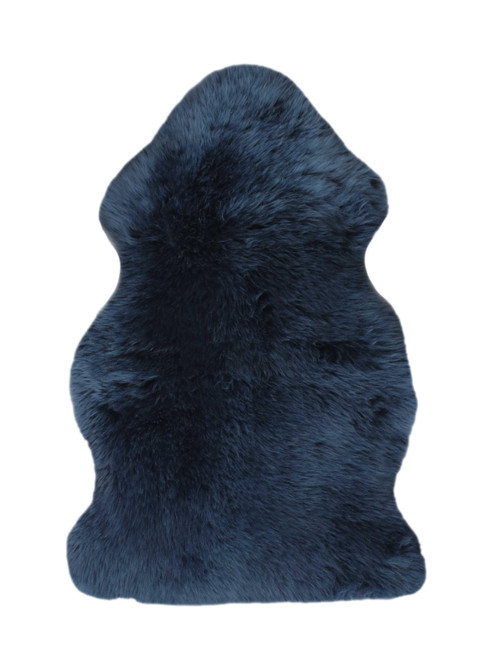 Homeroots Home Decor Navy New Zealand Natural Sheepskin Rug, 2 X 3 Inch