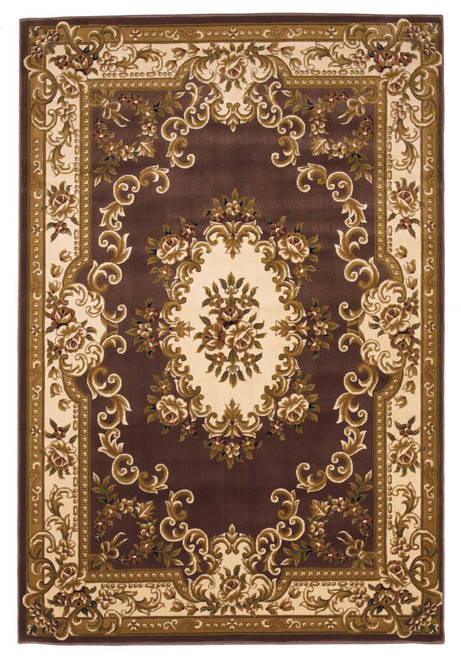 2' X 3' Plum And Ivory Floral Medallion Area Rug Polypropylene