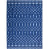 6' X 9' Ivory And Blue Geometric Area Rug Polypropylene Premium Quality