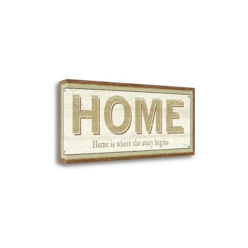 Home 2 Wrapped Canvas Print Living Room Wall Art