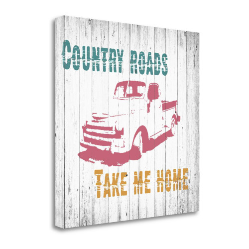 Country Roads 1 Wrapped Canvas Print Living Room Wall Art