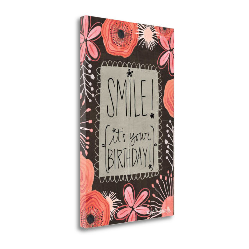 Smile Its Your Birthday 2 Wrapped Canvas Print Living Room Wall Art