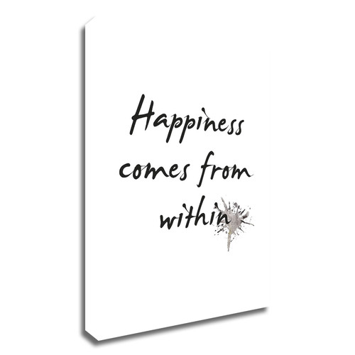 Happiness Wrapped Canvas Print Wall Art