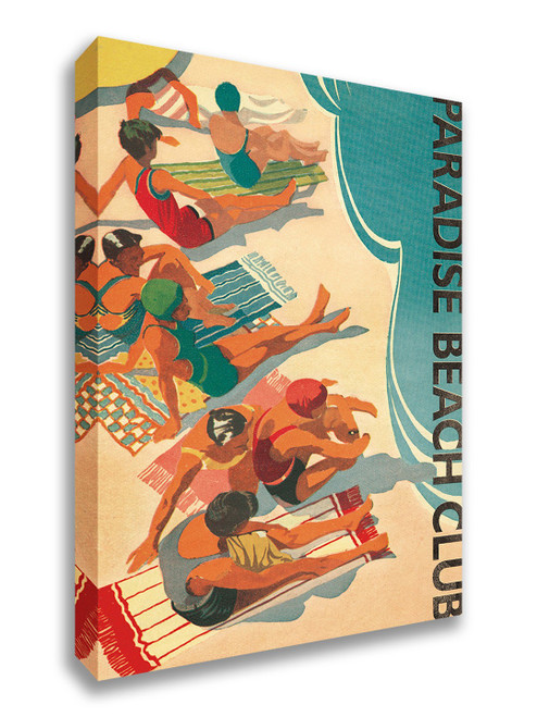 Paradise Beach Club 3 Wrapped Canvas Print Living Room Wall Art